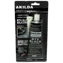 Silicona Pomo Alta Temp. Negra 85g. Akilda