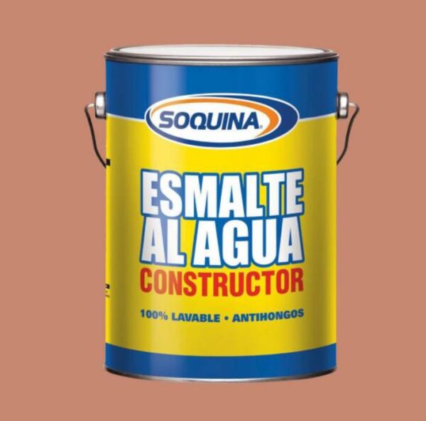 1450 Esmalte Agua Guayaba Constructor Galon Soquina