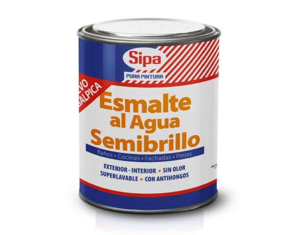 2545 Esmalte Agua Semibrillo Blanco Galon Sipa