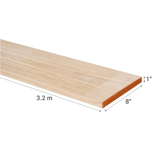 2685 Madera Seca Cepillada 1X8X3.20 Mt C/U