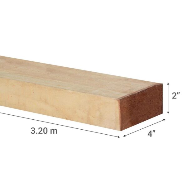 Madera Seca Cepillada 2x4x3.20mt C/u