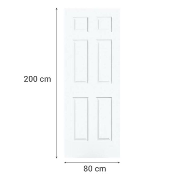 4284 Puerta Sinfonia Hdf 6 Paneles Blanca 70Cms X 2Mts