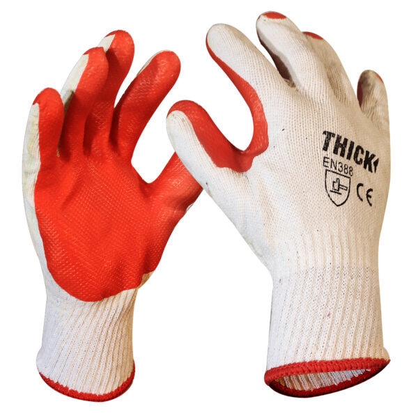 4532 Guante Forestal Blanco/Rojo Thick En388