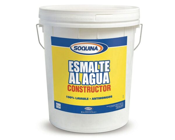 2444 Esmalte Agua Blanco Constructor Soquina (Tineta)