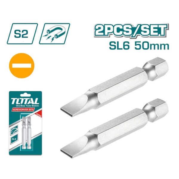 5695 Set Punta Plana 50Mm 2Pcs Total (Tac16Sl624)