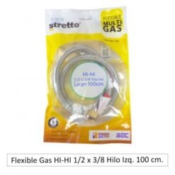 Flexible Gas Hi-hi X1/2" x 3/8" x 1 Metro Hilo Izq.