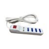 Alargador Zapatilla 4 Pos. C/inter.+ 2 Tomas Usb 3 Mtrs Ekoline