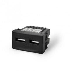 Toma Emb. P/ Usb Doble Negro Kalop