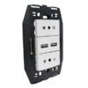 Adaptador Schuko + Toma Doble Usb + 2 Entradas Ench Hembra Kalop