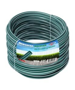 Manguera Riego Estria 1/2" Bco-verde x mt