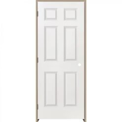 Puerta C/diseño Blanca Derecha 75cms x 2mts C/marco Y Bisagra (kiyen)