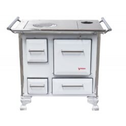 Cocina Leña Grande 80x56 Blanca Loza Yunque