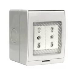 Enchufe Sobrep.doble Ext. 10a/16a Hidrobox (lexo)