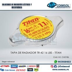 Tapa Radiador Sellado Tr-42 16lbs Titan