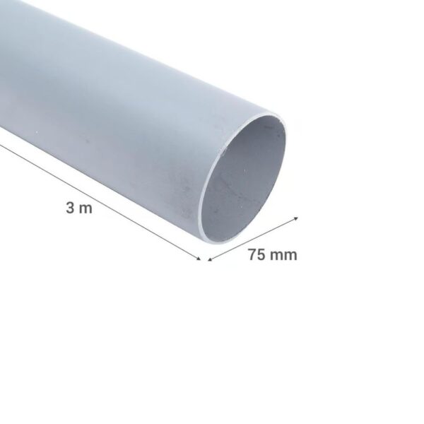 Tubo Pvc Sanitario 75mm x 3mt