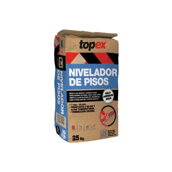 6292 Mortero Nivelador De Piso 25 Kg. Topex