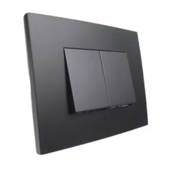 Interruptor Embutido Doble 9/15 Negro Kalop