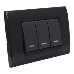 Interruptor  Embutido Triple. 9/32 Negro Kalop