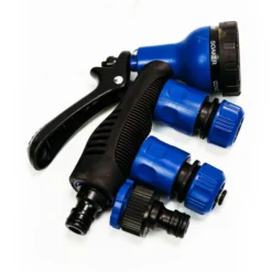 Pistola Riego 1/2" 7pos. + Adaptadores Azul Edr