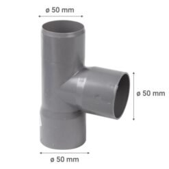 Tee Pvc 50x40mm Gris