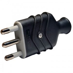 Enchufe Macho Plano 16amp Negro 5047