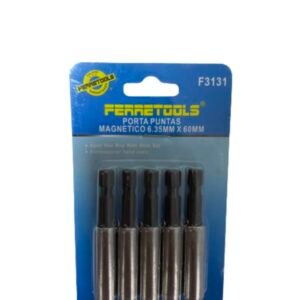 Porta Puntas Magnetico 5 Pzas 6,35mmx60mm Ferretools