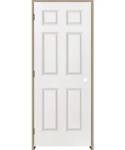 Puerta C/diseño Blanca Derecha 75cms x 2mts C/marco Y Bisagra (kiyen)