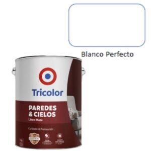 Latex Paredes Y Cielo Blanco Perfecto Litro Tricolor