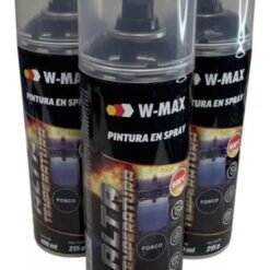 Spray Alta Temperatura Negro Mate 400ml W-max