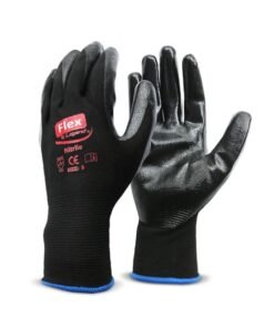 Guante Pu Flex Negro x Par Talla 8