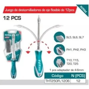 Juego  Destonillador + Adaptador Total 10 Pzas