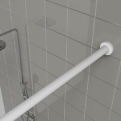 Barra Plastica Baño Blanca 1.8 Mts C/flanch .c/tornillo