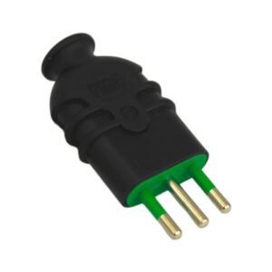 Enchufe Macho 2p + T Negro