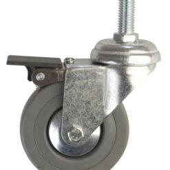 Rueda Goma 3" B/giratoria Gris