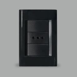 Enchufe Embutido Simple 10-16 Amp Negro Kalop