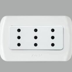 Enchufe Sobrepuesto Triple Blanco Kalop