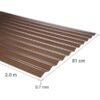 Policarbonato Acanalado Bronce 0,7x81x2.5mts