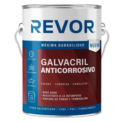 Galvacril Anticorrosivo Revor Negro 1 Gl (Pinta Todo)