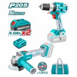 Kit Taladro Impacto + Esmeril Angular Inalambrico 20v Total (tckli6015)