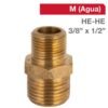 Niple Bronce He-he 1/2"-3/8" C/u