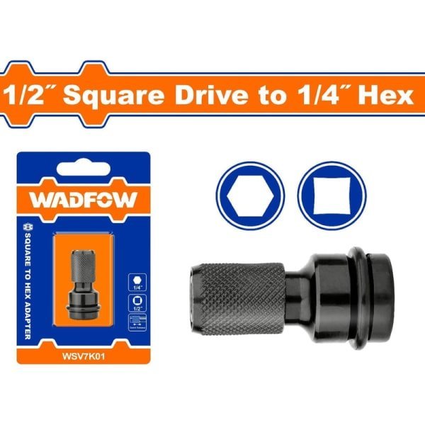 Adaptador Dado Impacto 1/2" Cuadrado A 1/4" Hexagonal (wsv7k01)