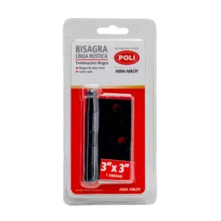 Bisagra Negra Rústica 3" x 3" Poli