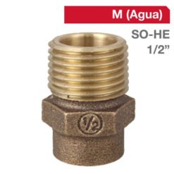 Salida Manguera He-1/2" Bronce C/u