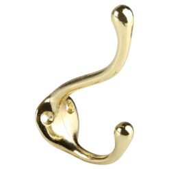 Gancho Percha Doble Dorado Horizontal Hueco