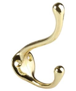 Gancho Percha Doble Dorado Horizontal Hueco