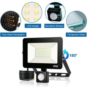 Proyector Led 30w C/sensor Movimiento Egb