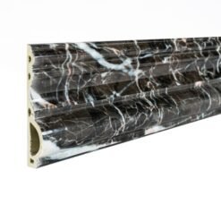 Moldura Marmol Elegant Negro Relampago Grieta 3mts x 8cm Pme-04