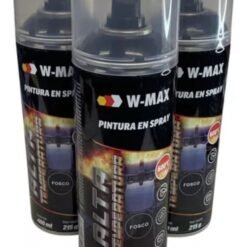 Spray Alta Temperatura Negro Mate 400ml W-max