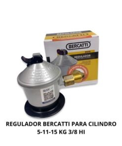 Regulador Gas 15 kg 3/8 Hilo Izq Bercatti