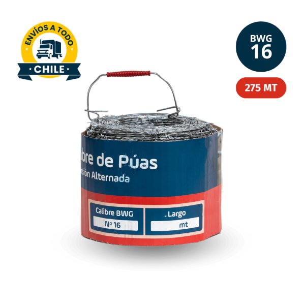 Alambre Puas N° 16 x 500 mt Geobosques